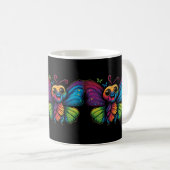 Ein Regenbogenschmetterling Kaffeetasse (VorderseiteRechts)