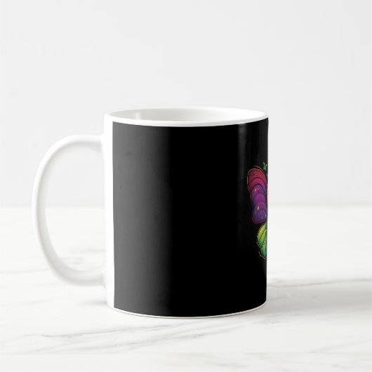 Ein Regenbogenschmetterling Kaffeetasse (Links)