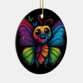Ein Regenbogenschmetterling Keramik Ornament (Rechts)
