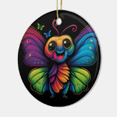 Ein Regenbogenschmetterling Keramik Ornament (Links)