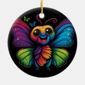 Ein Regenbogenschmetterling Keramik Ornament (Hinten)