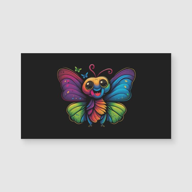 Ein Regenbogenschmetterling Magnetkarte (Vorderseite)