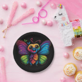 Ein Regenbogenschmetterling Pappteller (Party)