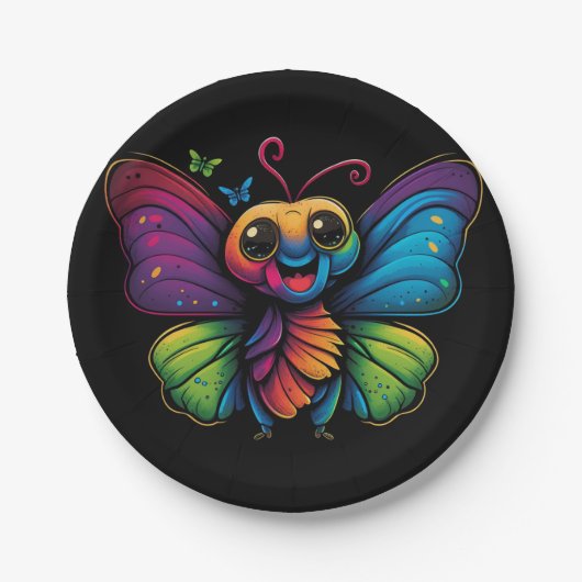 Ein Regenbogenschmetterling Pappteller (Vorderseite)