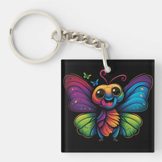 Ein Regenbogenschmetterling Schlüsselanhänger (Vorderseite)