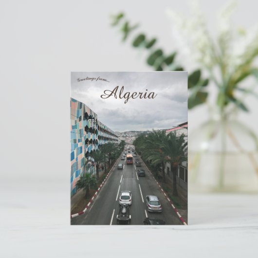 Ein Regentag in Algier Postkarte (Stehend Vorderseite)