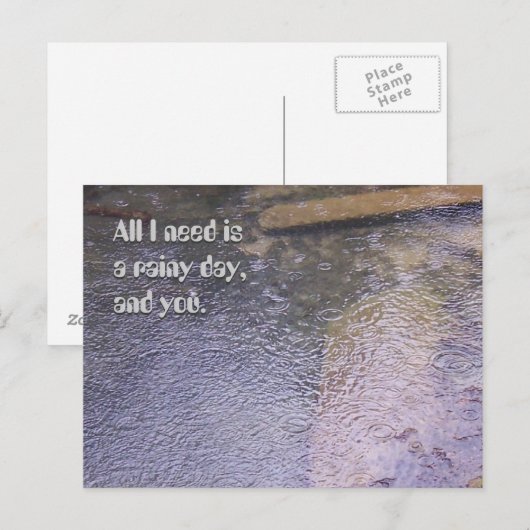Ein Regentag und du Postkarte (Vorne/Hinten)