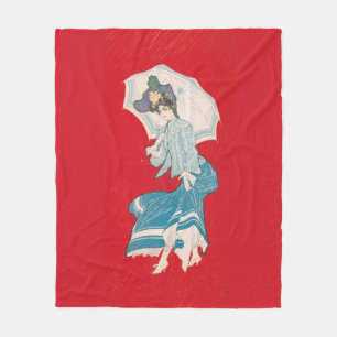 Ein regnerischer Tag (1905) Grau Litho. Co Fleecedecke