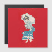 Ein regnerischer Tag (1905) Grau Litho. Co Magnetkarte (Vorne/Hinten)