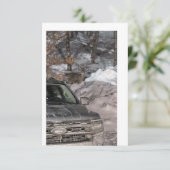 Ein Reh im Scheinwerferlicht Einladung (Stehend Vorderseite)