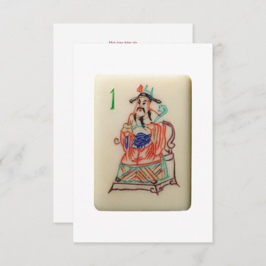 Ein reicher Mann - Mahjong-Blume Einladung (Vorne/Hinten)
