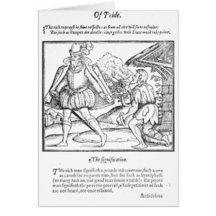 Ein reicher Mann verschmäht einen zackigen Bettle