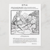 Ein reicher Mann verschüttet einen wütenden Beggar Postkarte (Vorderseite)