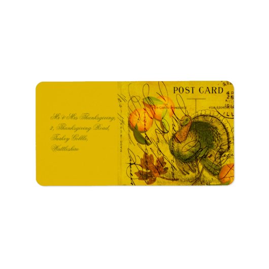 Ein reichhaltiger Erntedank Adressaufkleber (Vorne)