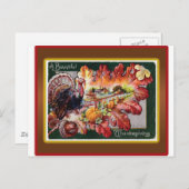 Ein reichhaltiger Erntedank Feiertagspostkarte (Vorne/Hinten)