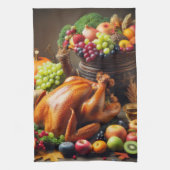 Ein reichhaltiges Erntefest Geschirrtuch (Vertikal)