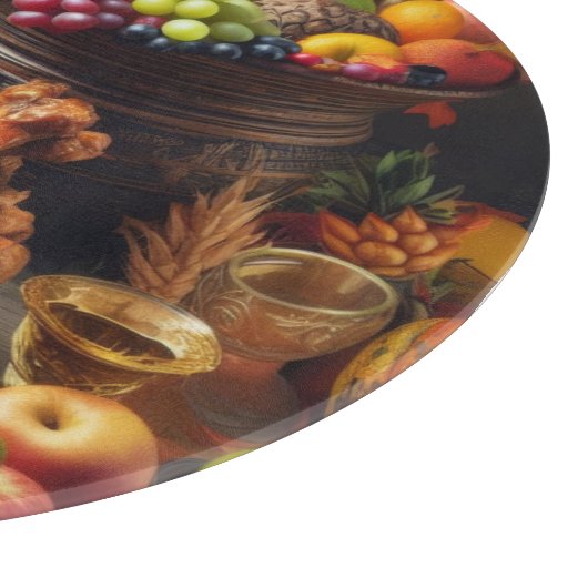 Ein reichhaltiges Erntefest Schneidebrett (Ecke)