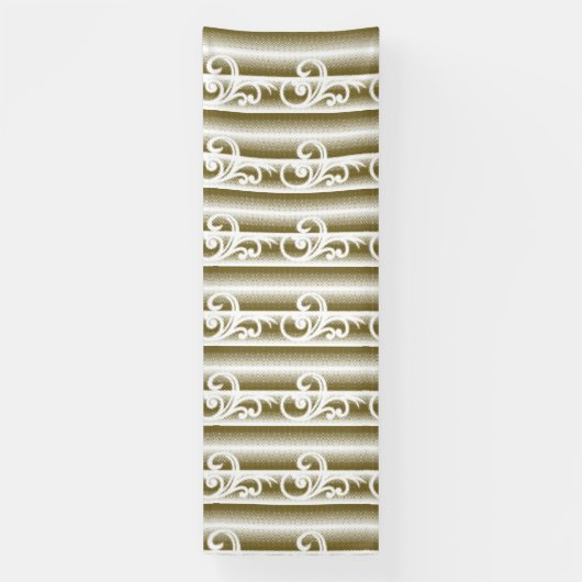 Ein reichlich farbiger Teppich weist ein symmetris Banner (Vertikal)