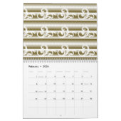 Ein reichlich farbiger Teppich weist ein symmetris Kalender (Feb 2026)