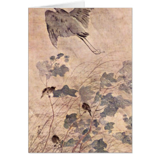 Ein Reiher auf Malvenbaum durch Matsumura Goshun