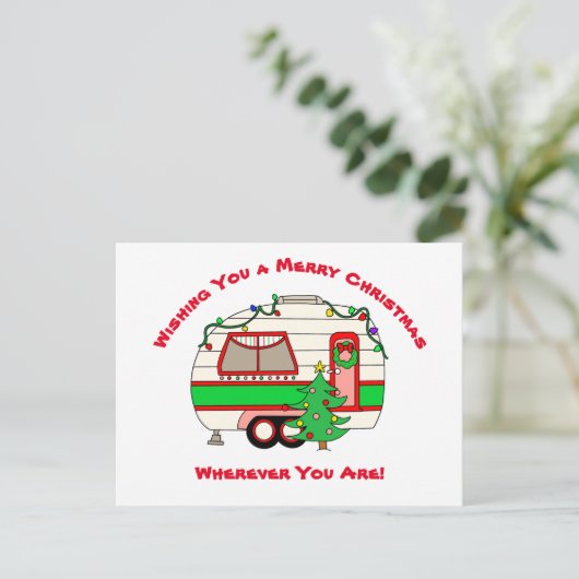 Ein Reisender wünscht Ihnen frohe Weihnachten (Stehend Vorderseite)