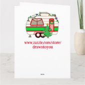 Ein Reisender wünscht Ihnen frohe Weihnachten Karte (Rückseite)