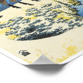 Ein Reiter im Schnee, Hokusai, 1833 Poster (Ecke)