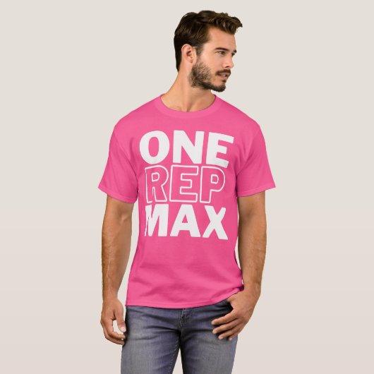 Ein Rep Max-Bodybuilding-Heftlifti T-Shirt (Vorne ganz)