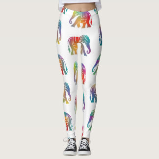 Ein Retro-Elefanten-Design Leggings