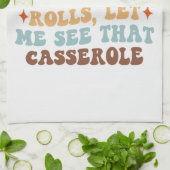 Ein Retro-Erntedank Geschirrtuch (Gefaltet)