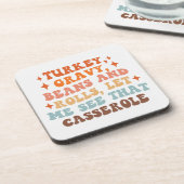 Ein Retro-Erntedank Getränkeuntersetzer (Linke Seite)