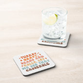 Ein Retro-Erntedank Getränkeuntersetzer (Rechte Seite)