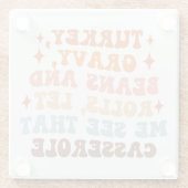 Ein Retro-Erntedank Glasuntersetzer (Rückseite)