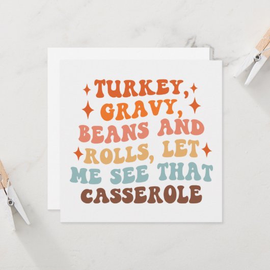 Ein Retro-Erntedank Karte (Vorderseite/Rückseite Beispiel)