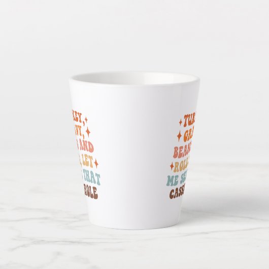 Ein Retro-Erntedank Milchtasse (Vorderseite)