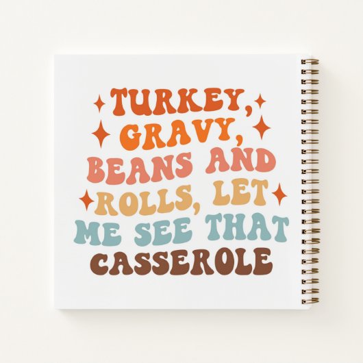 Ein Retro-Erntedank Notizblock (Rückseite)