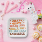 Ein Retro-Erntedank Pappteller (Party)