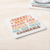 Ein Retro-Erntedank Rechteckiger Pappuntersetzer (angewinkelt)