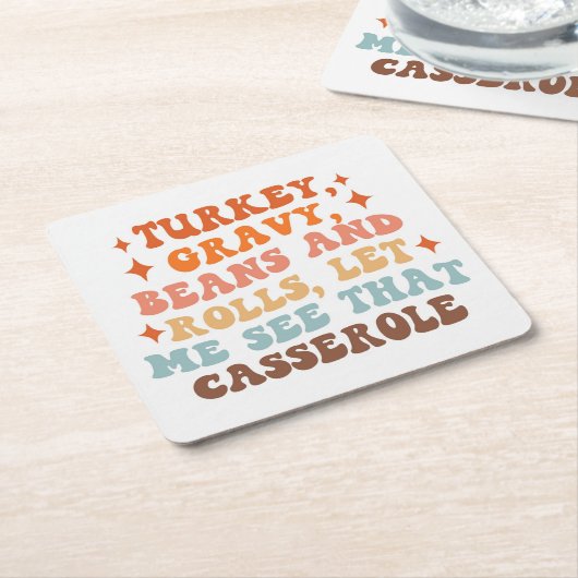 Ein Retro-Erntedank Rechteckiger Pappuntersetzer (angewinkelt)