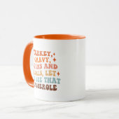 Ein Retro-Erntedank Tasse (Vorderseite Links)