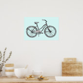 Ein Retro-Fahrradposter Poster (Küche)