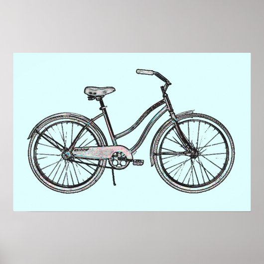 Ein Retro-Fahrradposter Poster (Vorne)