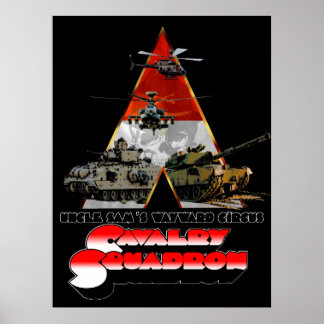 Ein Retro-Film-Poster mit Cav Squadron Poster