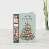 Ein Retro Frohe Weihnachtsbaum-Foto Karte (Vorderseite)