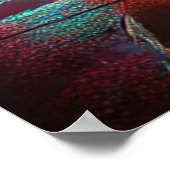 Ein Retro-Future-Synthwave-Hyper-Car-Poster Poster (Ecke)