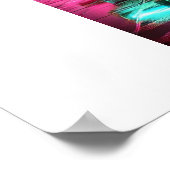 Ein Retro-Future-Synthwave-Hyper-Car-Poster Poster (Ecke)