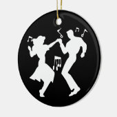 Ein Retro-Rockin-Thema Keramik Ornament (Links)