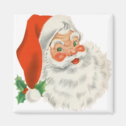 Ein Retro Santa Magnet (Vorne)