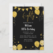 Ein Retro Spaß Erwachsenen Humor Happy Chic 80. Ge Einladung (Vorderseite)