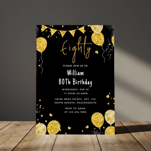 Ein Retro Spaß Erwachsenen Humor Happy Chic 80. Ge Einladung